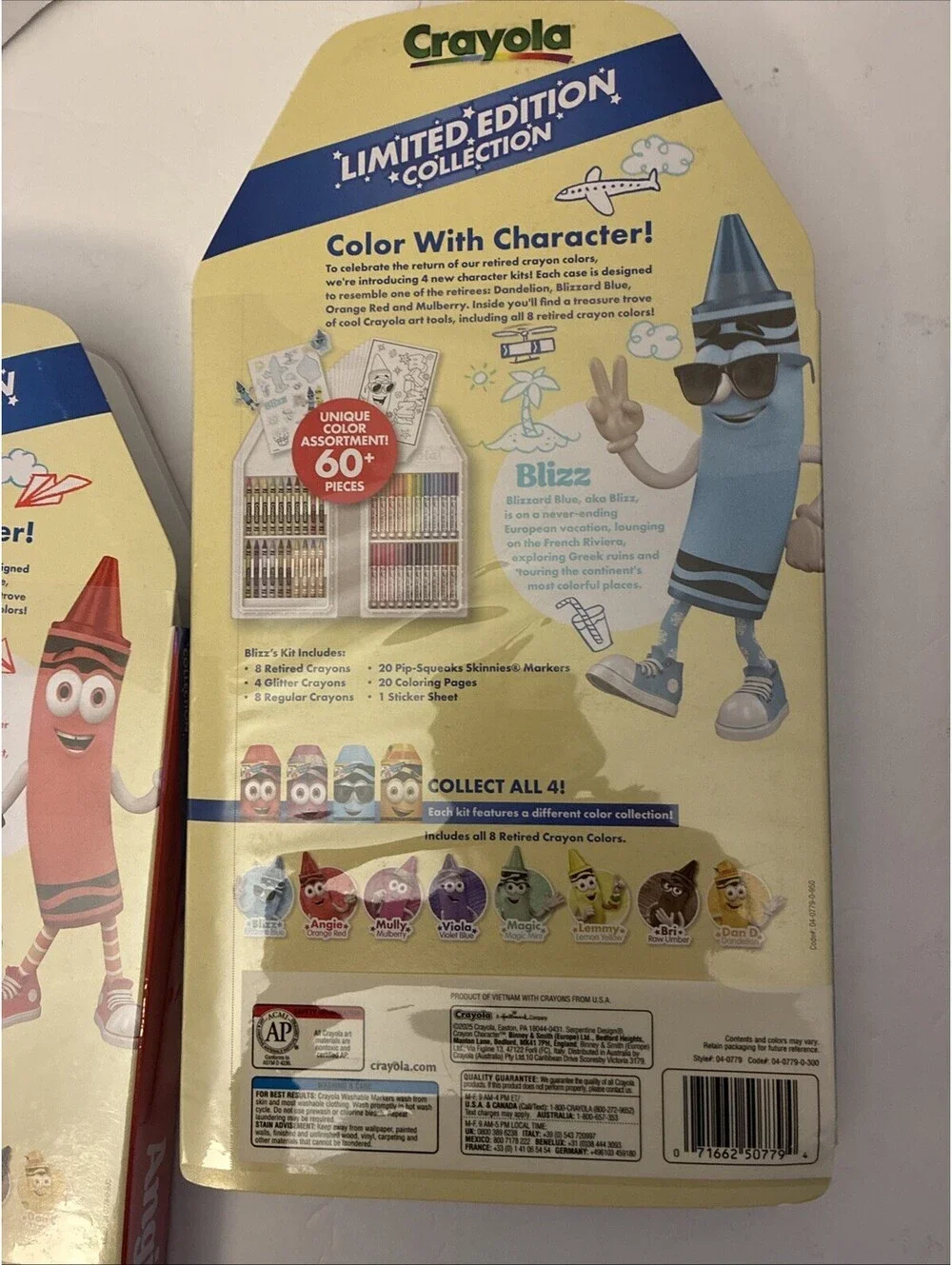 2025 CRAYOLA Limited Edition Angie Orange Red, Blizz Blue, Dan D, Mully Mulberry